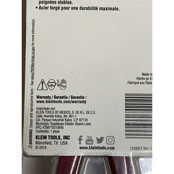 Klein Tools 1005 Crimping Cutting Tool 9” Made in USA New Sealed Package - Picture 5 of 8